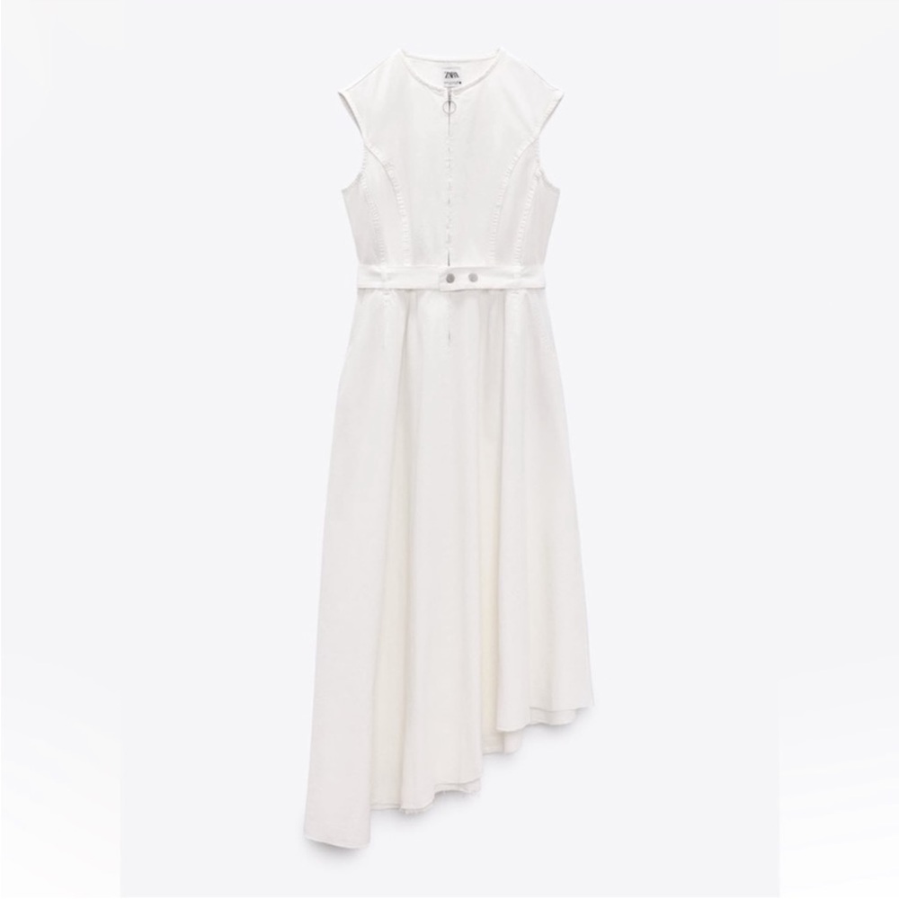 Zara White Midi Dress